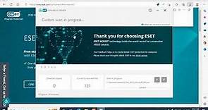 Run a Virus Scan with Free ESET Online Scanner to remove malware and threats from your computer