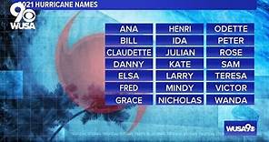 Here are the 2021 Hurricane names for the Atlantic Basin