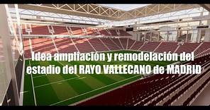 Antonio Mayora. Idea del nuevo estadio para el Rayo Vallecano de Madrid en la parcela actual.