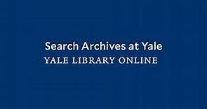Search Archives at Yale