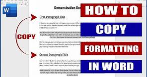 How to Copy Formatting in Word | Microsoft Word Tutorials