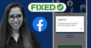 Facebook An Unexpected Error occurred Please Try Logging In Again | FB Login Error Solved 100%