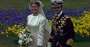 Roal wedding: King Carl XVI Gustaf of Sweden marrying Silvia Sommerlath in 1976
