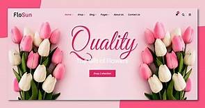 Create A Responsive E-Commerce Flower Shop Website Design | Free Source Code 👇