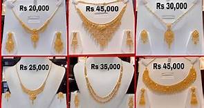 Gold necklace designs pictures lightweight || gold necklace