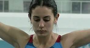 墨西哥跳水运动员保拉.埃斯皮诺萨参加2008年国际泳联跳水世界杯赛
