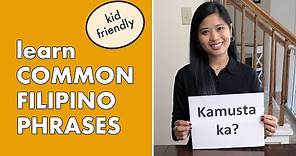 Learn Common Filipino Phrases | Tagalog Lesson for Kids | How to Speak Tagalog | Filipino Language