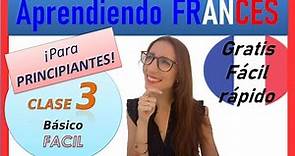 CURSO DE FRANCÉS BÁSICO COMPLETO GRATIS | CLASE 3, para principiantes, rápido fácil!