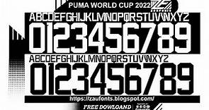 Tipografia Puma World Cup 2022 Free Download