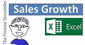 How to calculate sales growth in Excel