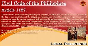 Civil Code of the Philippines, Article 1187