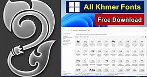 របៀបទាញយក និងដំឡើង Khmer Fonts | How To Download And Install Khmer Fonts