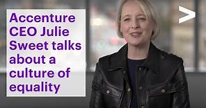 Accenture CEO Julie Sweet Talks About A Culture of Equality
