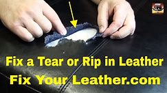 LEATHER TEAR REPAIR - LARGE TEAR in BYCAST LEATHER