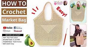 How To Crochet a Beautiful Market Bag | Easy Prada Bag Crochet Tutorial Pattern