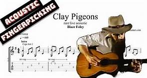 Blaze Foley - Clay Pigeons TAB - acoustic fingerpicking guitar tabs (PDF + Guitar Pro)