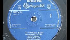 Ronnie Carroll 'Say Wonderful Things' 1963 45 rpm