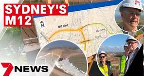 NSW Minister for Road John Graham inspects the construction of the M12 | 7NEWS