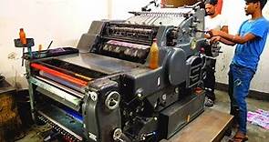 Heidelberg offset 46×64cm 18×25¼n machine working. Heidelberg offset printing.