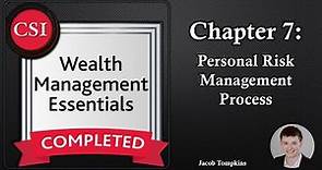 WME Chapter 7: Personal Risk Management Process - Wealth Management Essentials Course