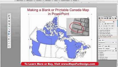 How To Make a Blank, Printable, Canada Map Using PowerPoint • MapsForDesign.com