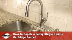 How to Repair a Leaky Single Handle Cartridge Faucet