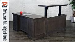 Adjustable Height Desks | Statesman Adjustable Height L-Desk | National Business Furniture