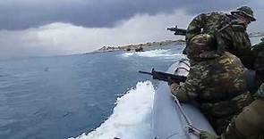 Hellenic Army National Guard training activity in east Aegean Sea.