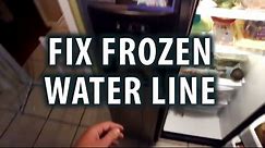 Quick fix GE refrigerator frozen water line (GE Fridge: GSL25IFRF BS)
