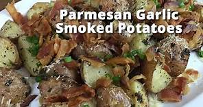 Parmesan Garlic Smoked Potatoes | Smoked Potatoes Recipe with Malcom Reed HowToBBQRight