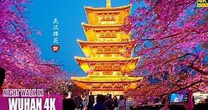 Wuhan Night Walk | East Lake Cherry Blossoms | 4K HDR | Hubei Province, China | 湖北武汉 | 东湖樱花园