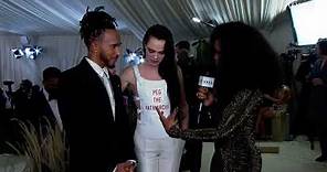 lewis hamilton with cara delevingne at the met gala 2021