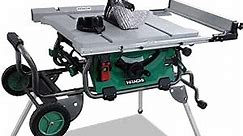 Hitachi C10RJ 10" 15-Amp Jobsite Table Saw with 35" Rip Capacity and Fold and Roll Stand