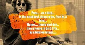 John Lennon - Free as a Bird (Lyric Video)