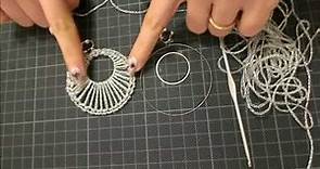 DIY tutorial orecchino a cerchio doppio uncinetto argento gioielli fai da te facile e semplice