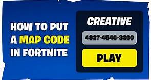 How to put a MAP CODE in Fortnite (chapter 5 season 1)