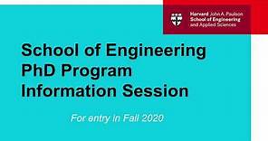 Harvard Engineering School: Graduate Admissions Presentation