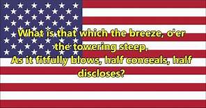 National anthem of the United States of America (lyrics)