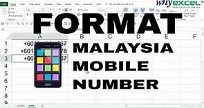 Easily Format Malaysia Mobile Phone Numbers | Excel Sifu