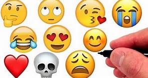 这10个常见的emoji表情符号你会画吗？