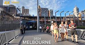 Melbourne Australia City Views Summer 2024 4K Video