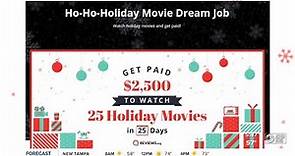 Get paid $2,500 to watch 25 holiday movies in 25 days