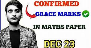 GRACE MARKS IN MATHS PAPER - CA FOUNDATION DECEMBER 2023. ICAI #GRACE #MARKS