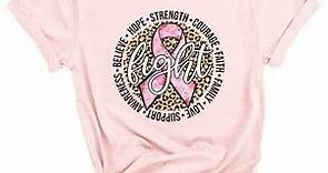 Breast Cancer Pink Ribbon Awareness Unisex Tshirt for Men and Women, Gift for Cancer Survivor, Fight for Cancer Awareness Shirt (XL)