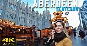 Aberdeen Scotland Walking Tour, Dec 2022 | 4K 60fps