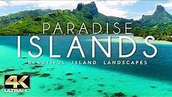 PARADISE ISLANDS IN 4K DRONE FOOTAGE (ULTRA HD) - Beautiful Island Landscapes Footage UHD