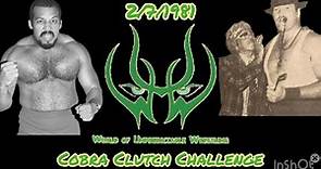 Unpredictable Johnny Rodz & Sgt Slaughter Cobra Clutch Challenge (TV 2/7/81)