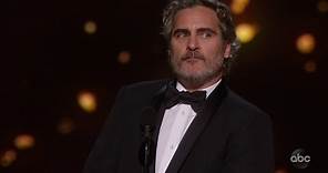 Joaquin Phoenix Accepts the Oscar for Lead Actor