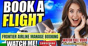 Frontier Airline Manage Booking