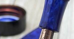 Visconti Medici Viola limited edition fountain pen inked with Waterman Serenity Blue